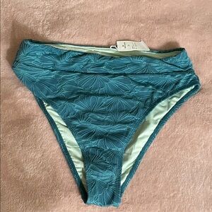 Teal Floral Bikini Bottom